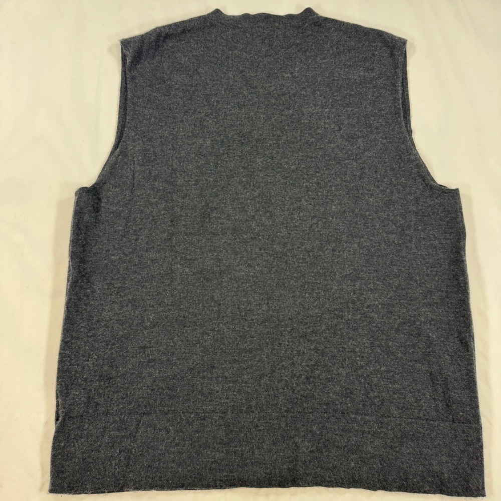 N. Peal Cashmere & Silk Full Zip Knitted Charcoal Waistcoat Size XL Quiet Luxury - Picture 7 of 7